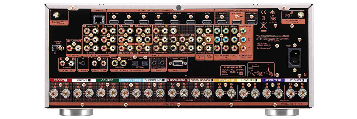 Marantz SR8012 from the back