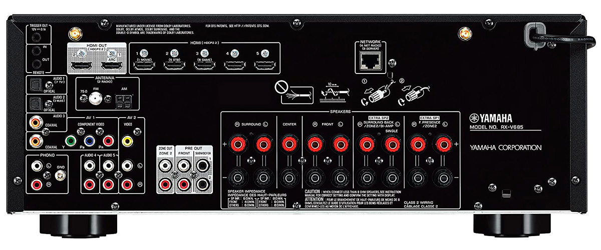 yamaha receiver defaults to av4