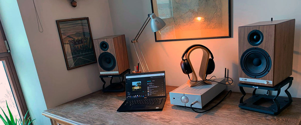 Audioengine HD6 on a table